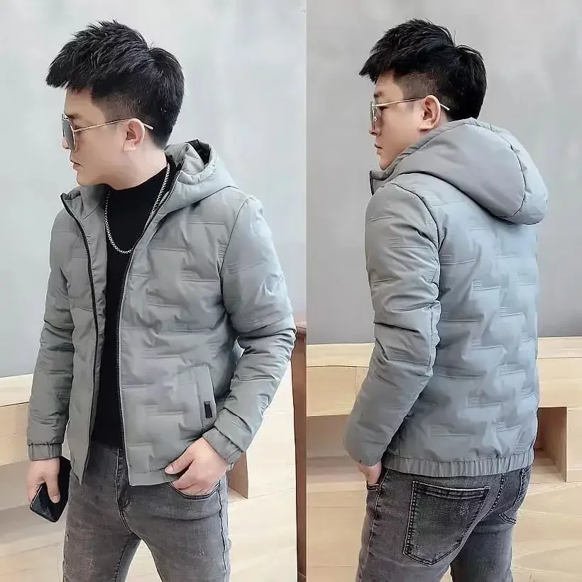 Chaquetas acolchadas con capucha para hombre, abrigo acolchado para hombre, parkas cortas, ropa de lujo coreana, ofertas grandes, venta al por mayor, frío