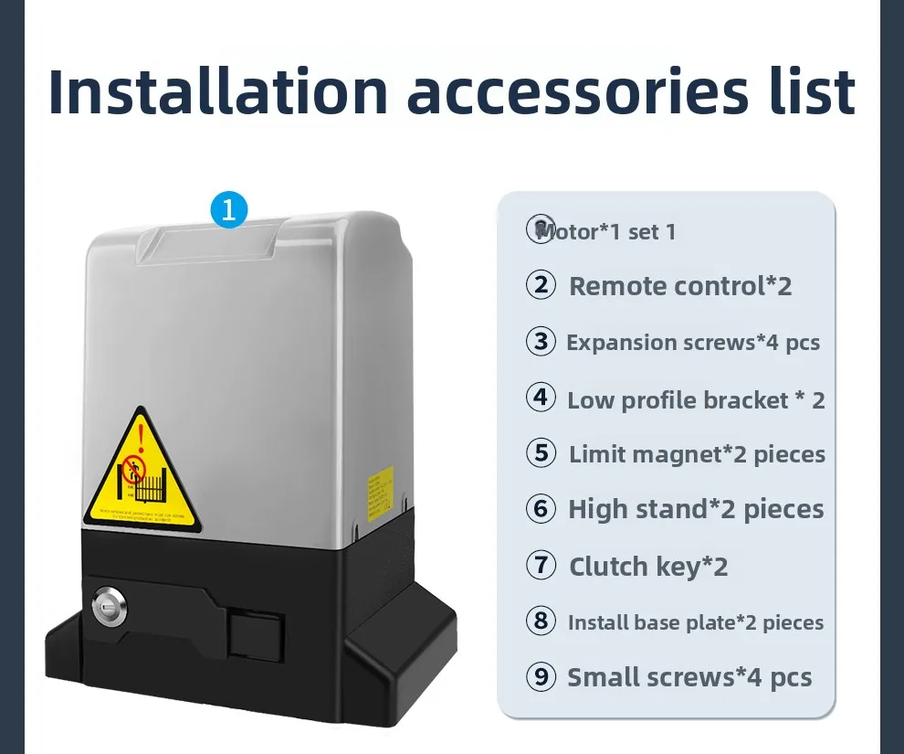 Linear Electric Sliding Gate Motor 370W 800kg Automatic Door Opener for Villa Fa
