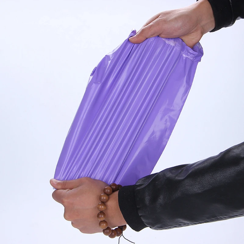 Bolsas de embalaje de correo de mensajería púrpura, sobre de envío, paquete de suministros a granel, bolsa de correo autoadhesiva de plástico, 50 Uds.