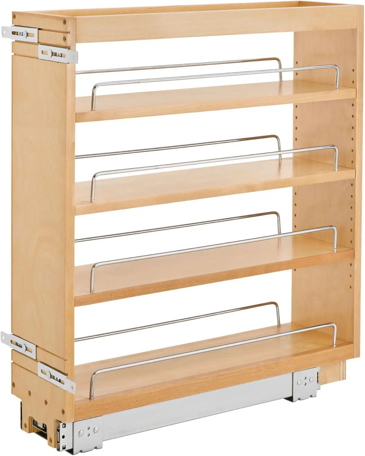 6.5" Pullout Kitchen Cabinet Storage Organizer Slide Out Pantry Spice Rack with Adjustable Shelves