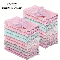 10/20pcs Kitchen Towels And Dishcloths Rag Set Small Dish Towels For Washing Dishes Dish Rags For Cooking Baking-Random Color 6