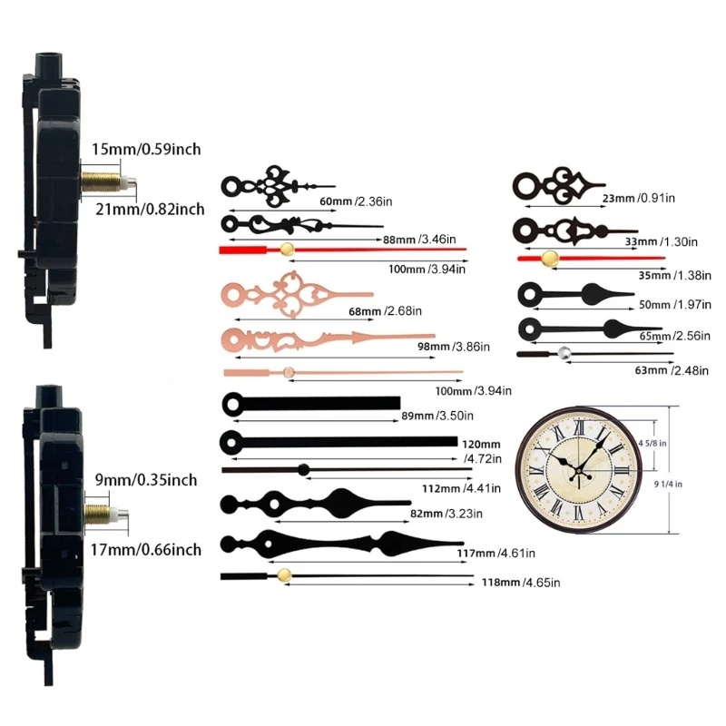 P82d Silent Quartz Clock Beweging Kit - DIY Wandklokmechanisme met