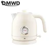 DMWD Household Retro Kettle Electric Water Boiler 1.7L Heating Pot  304 Stainless Steel Tea Pot Potable Coffee Pot Thermometer 3