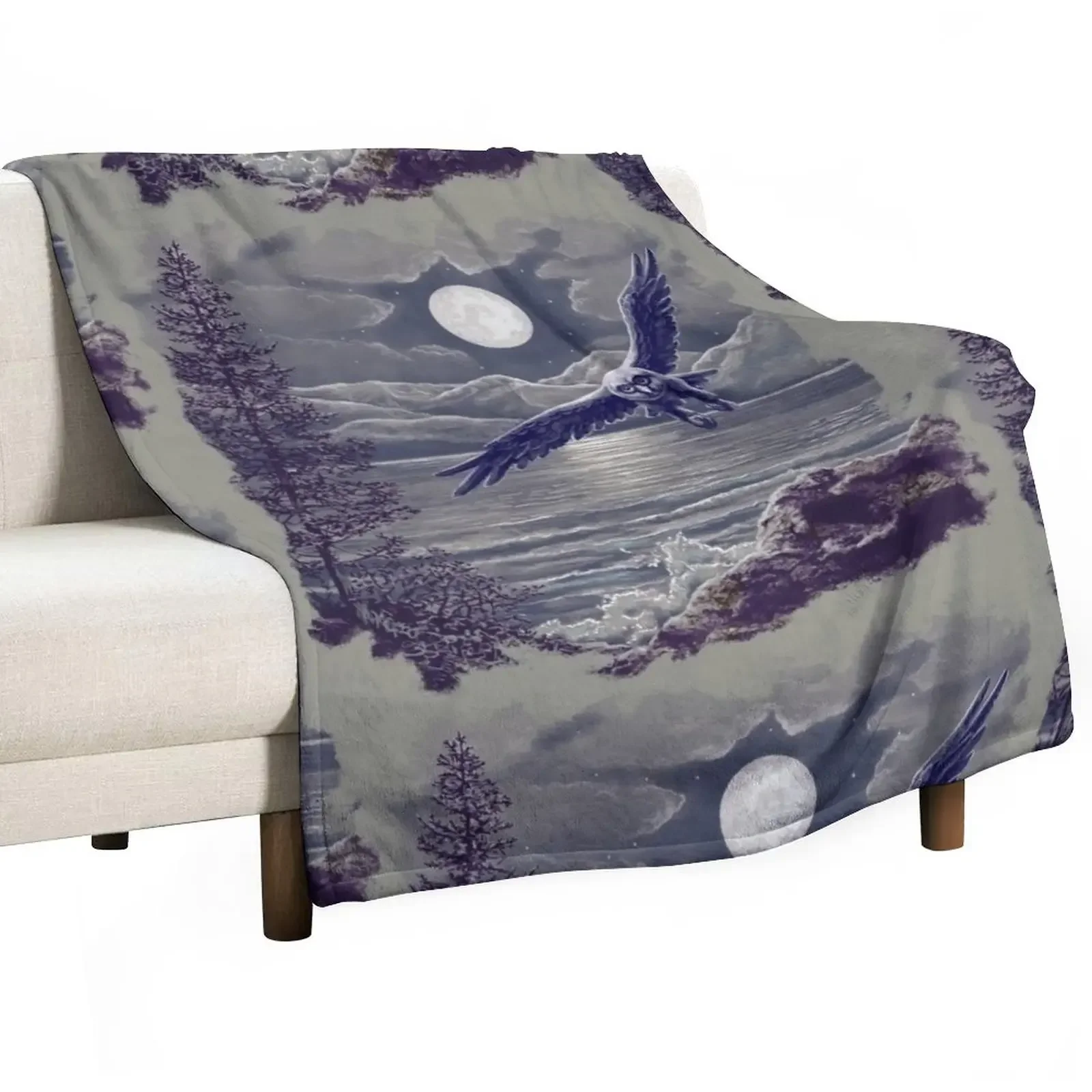 

Sea Owl Throw Blanket Blankets For Sofas Kid'S Blankets