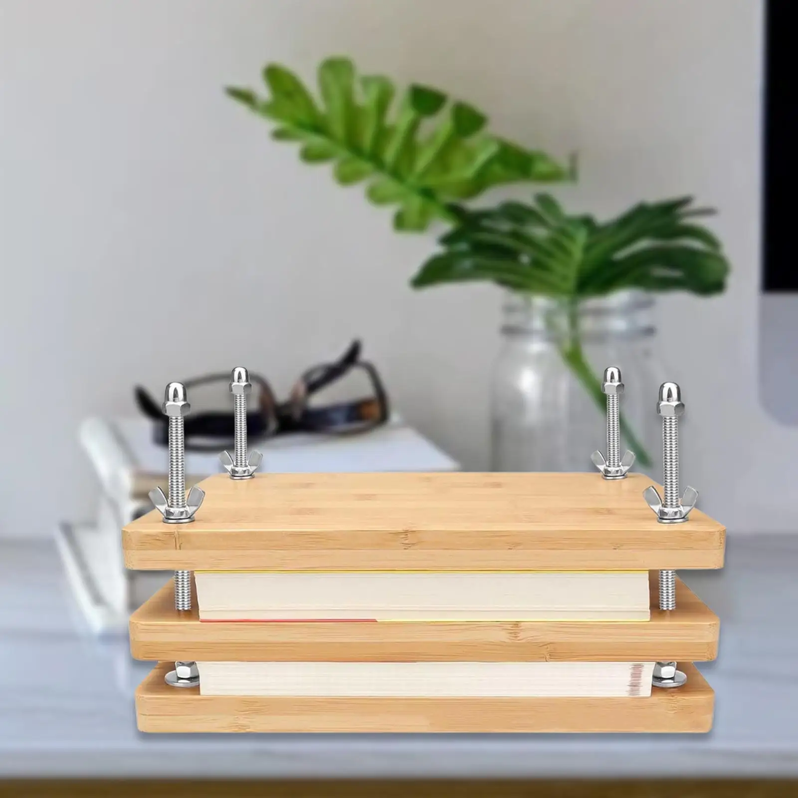 사무실용 DIY 제본 티켓 마킹 스크랩북 인사 카드, 수동 바인딩 프레스, 견고한 휴대용 나무 책 프레스