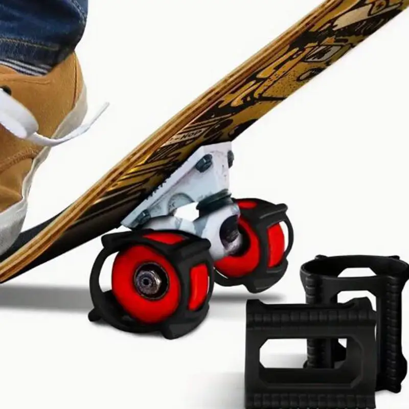 Skateboard Wheel Cover 4/8pcs Set For Beginners Dolphin Jumping Artifact Retainer Wheel Lock Trainer Skateboard Assisted