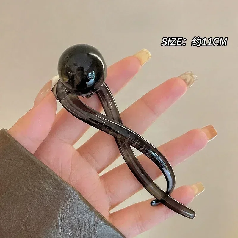 Retro-S-förmige Haarspangen mit Perlen und Haifischmotiven für Pferdeschwänze – Haarklammern, Haargummis und Haaraccessoires für Damen._voghion.com