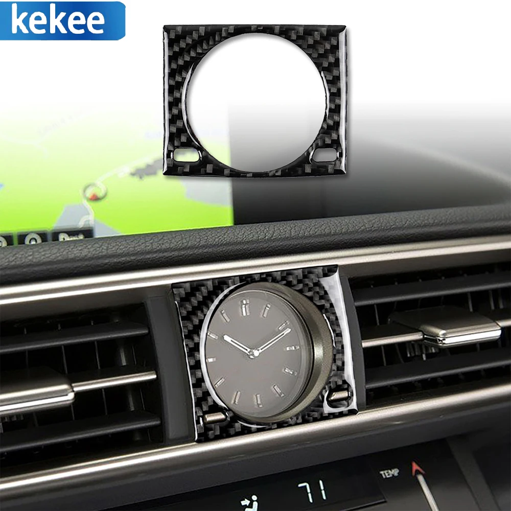 

For Lexus IS250 2013-2020 Real Carbon Fiber Car Interior Decal Auto Clock Panel Frame Cover Decoration Trim Strip Sticker