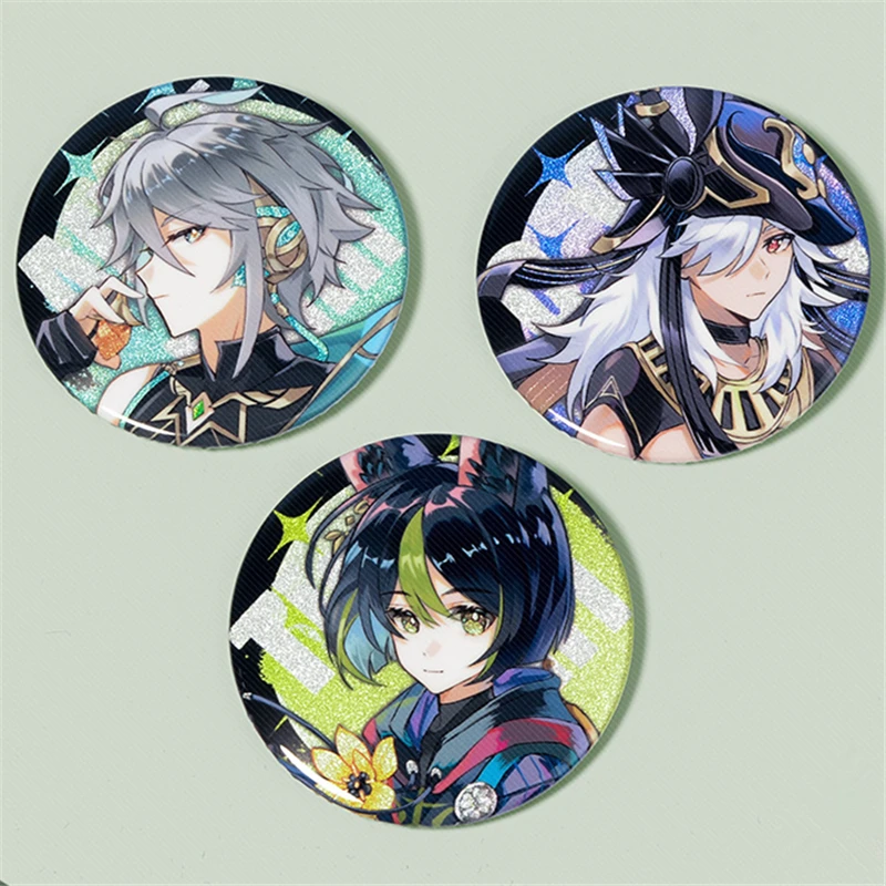 

Game Impact Sumeru Tighnari Alhaitham Cyno Cosplay Badge Pin SPTE Tinplate Brooch Accessories Prop