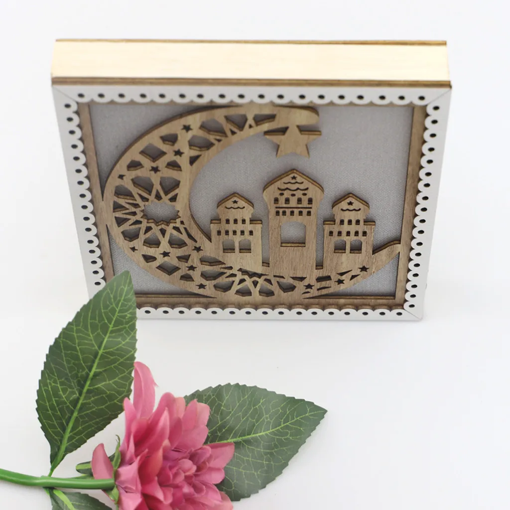

Wooden Ramadan Eid Mubarak Decorations For Home Moon Led Candles Light Ramadan Versiering 2024 Ramandan Decoration 2024