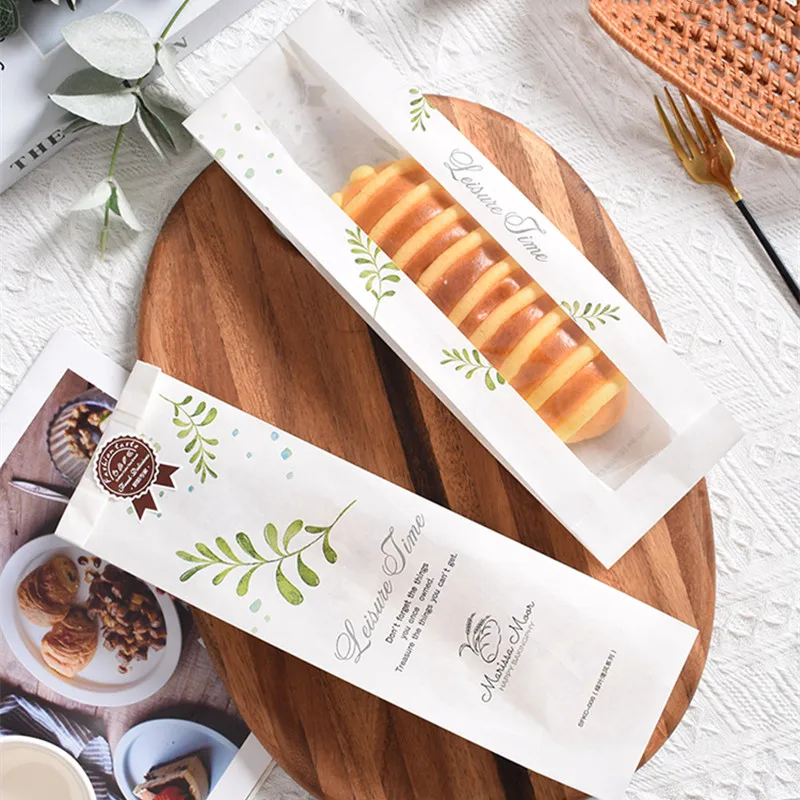 Oil Resistant Kraft Paper Bread Bags 🥖 – 50Pcs with Transparent Window for Baguette Bak... - SKU PLBB1246 - UGI Packa...