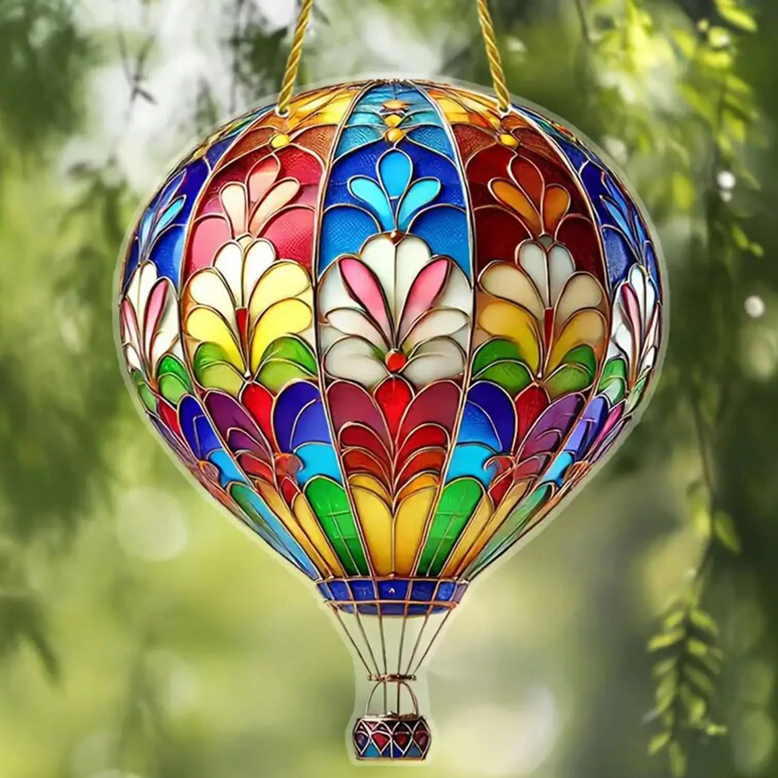 1pcs Hot Air Balloon Sun Catcher Acrylic Wall Hangable Colored Decor Indoor Window Decor Hangable Art For Indoor Outdoor