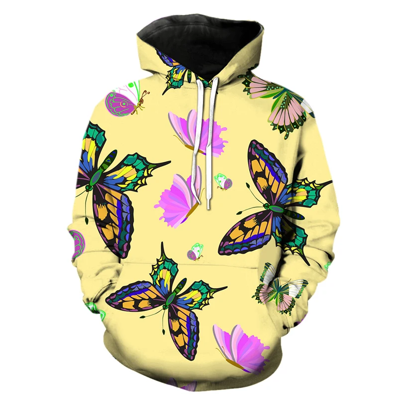 

New Winter Exquisite cartoon Butterfly 3D Print Hoodies Men Women Fashion Sweatshirt Pullover Harajuku Streetwear Boys Clothes