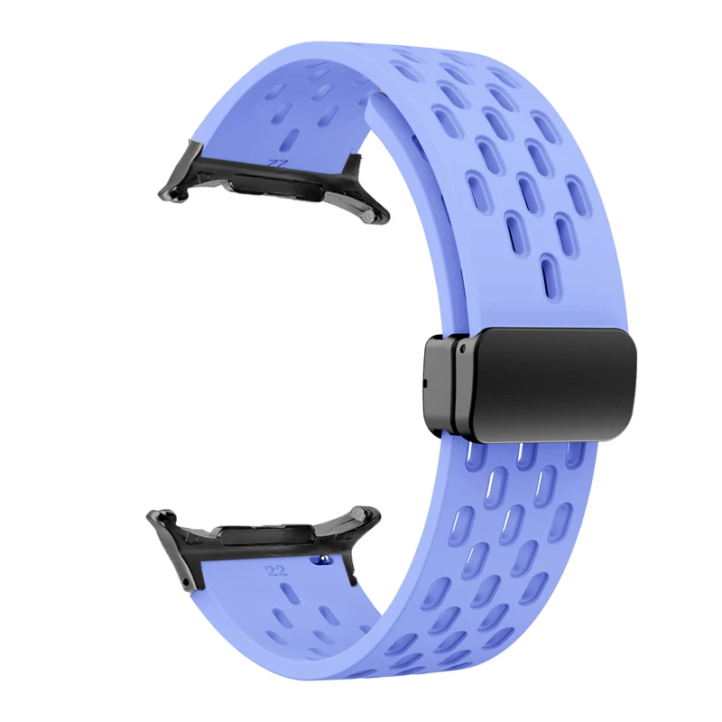 Magnetic Buckle Silicone Watch Strap with No-Gap Design