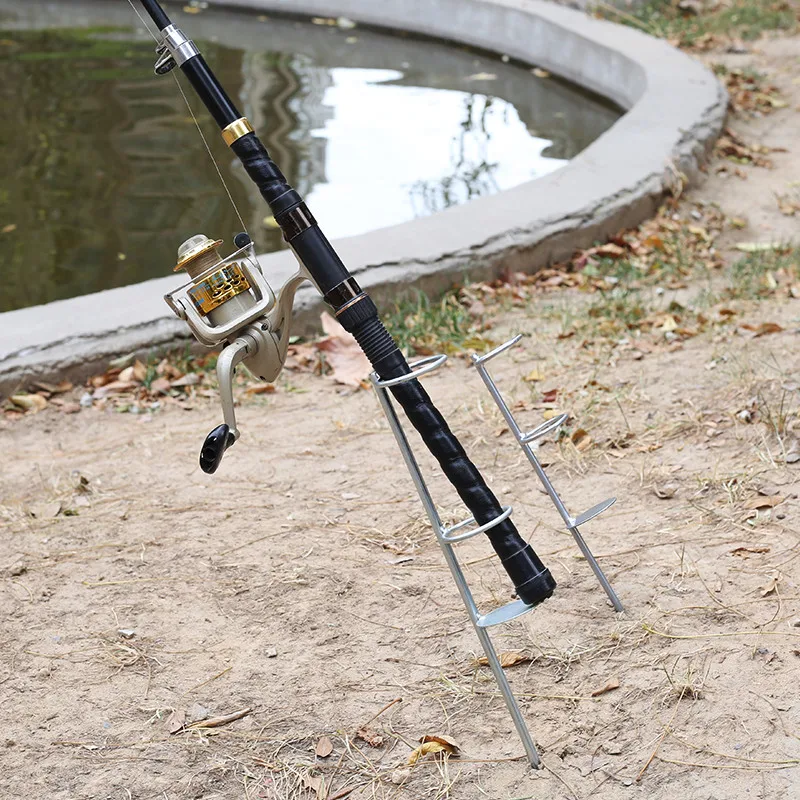 Fishing Rod Ground Holder Stainless Steel  Stainless Steel Fishing Rod  Support - Rod Racks - Aliexpress
