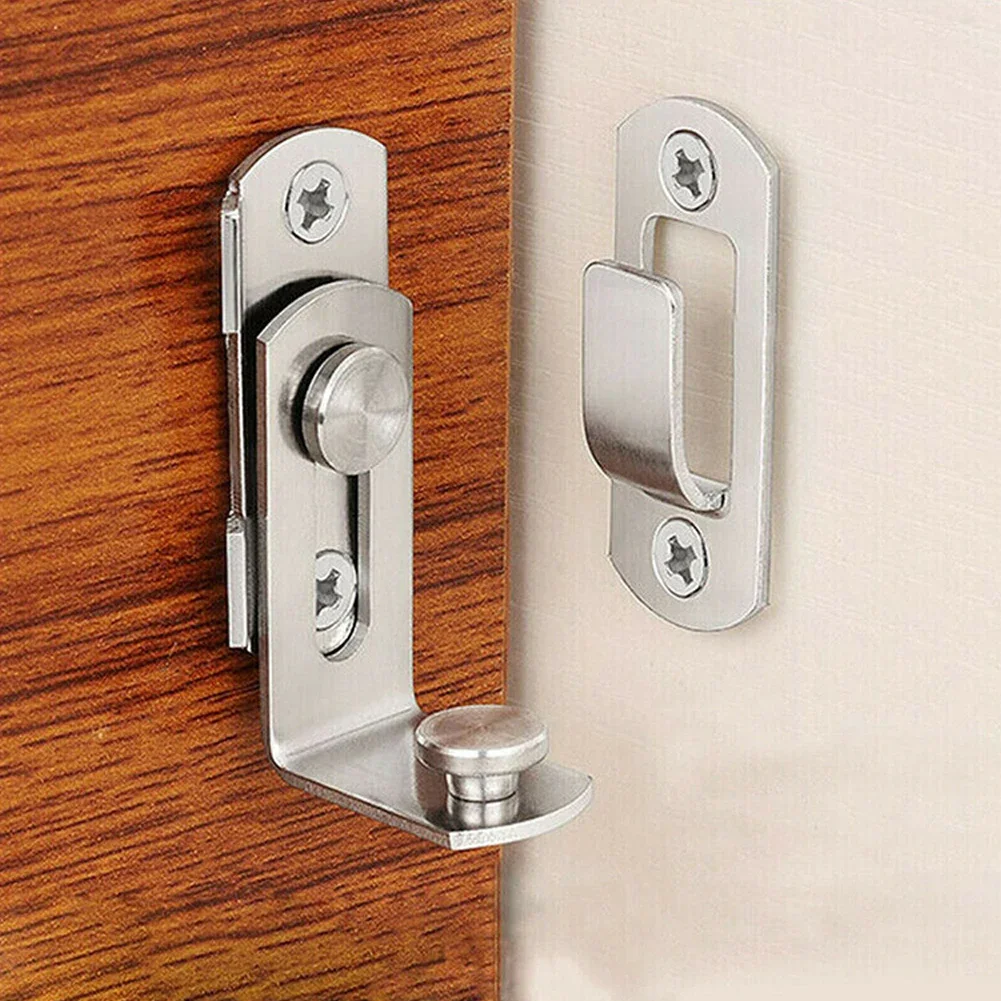 Door Lock 1pc 90 Degree Barn Bolt Cast Stainless Steel Hook Latch Cabinet Locks Right Angle Sliding Gate Lock door latch door lock cylinder