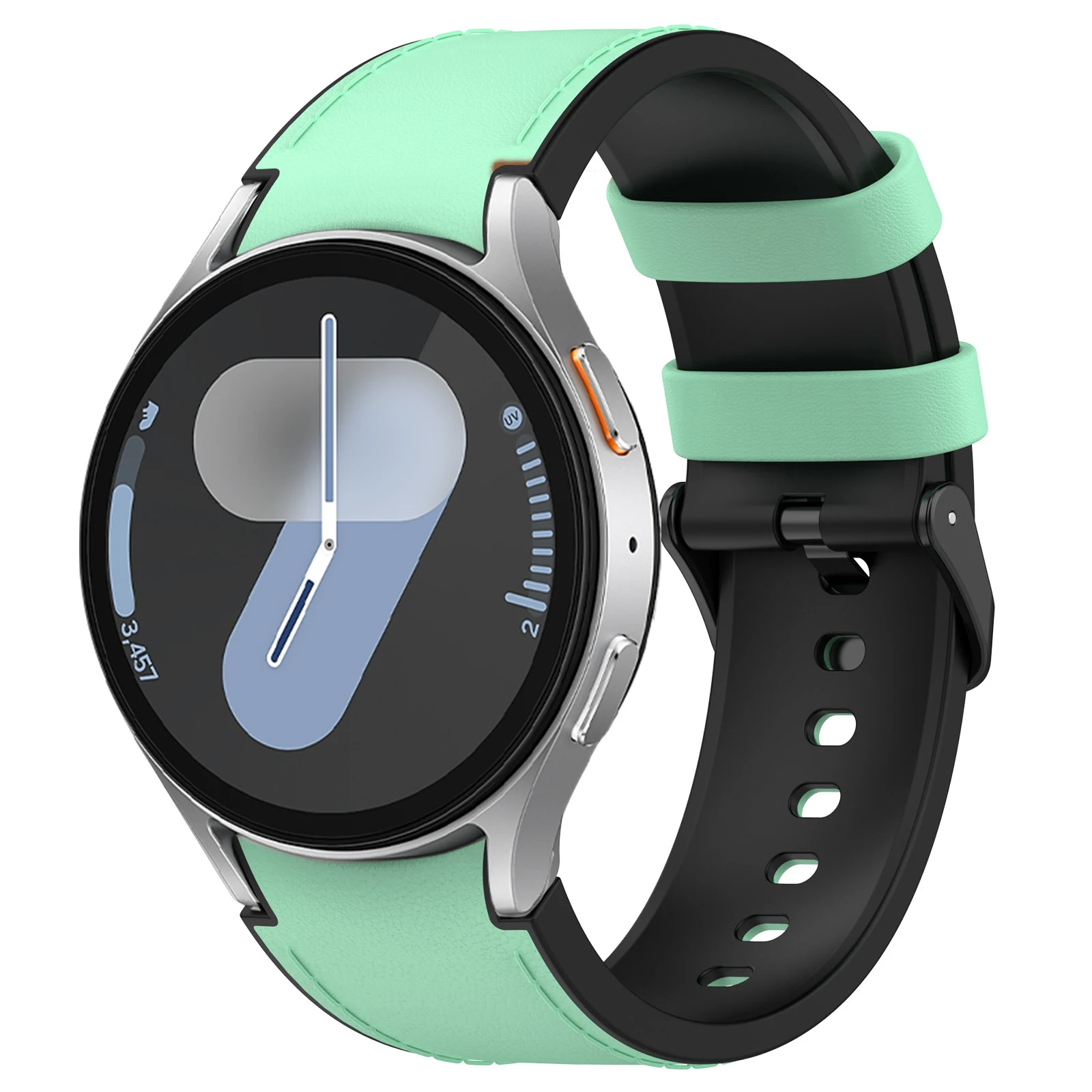 Premium No-Gap Leather & Silicone Strap