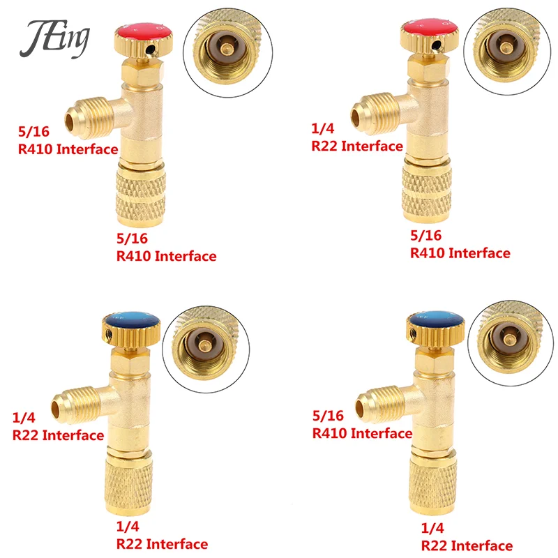 

R410A R22 Air Conditioning Refrigerant Liquid Safety Valve 1/4 "Safety Adapter Air Conditioning Repair And Fluoride