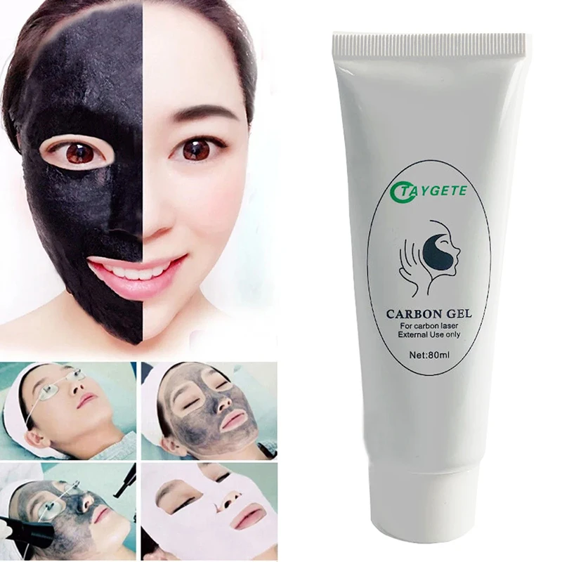 NEW 80g Black Mud Cream Face Mask for Skin Regeneration Facial Skin Care Deep Cleansing Carbon Laser Activated Nano Carbon Gel