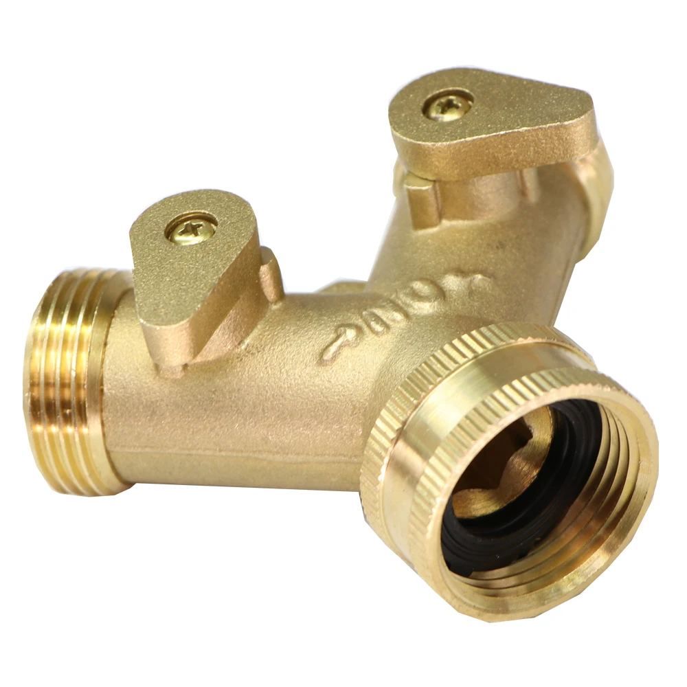 Ball valve hose splitter