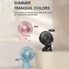 Rechargeable Fan 720° Rotating Hanging Clip Fan with Nightlight for Easy Portability Office Bedroom Dormitory Outdoor Small Fan 4