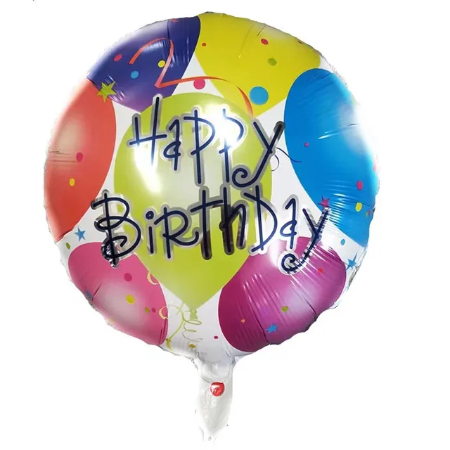 Acheter Ballon rond joyeux anniversaire en aluminium, décorations de fête  d'anniversaire pour enfants, ballon à hélium gonflable pour  réception-cadeau pour bébé
