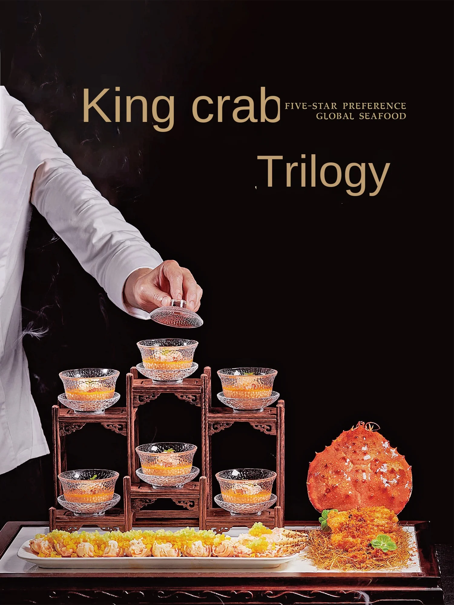 

Creative Dining Plate Hotel Plate Emperor Lobster Cutlery Emperor Crab Trilogy