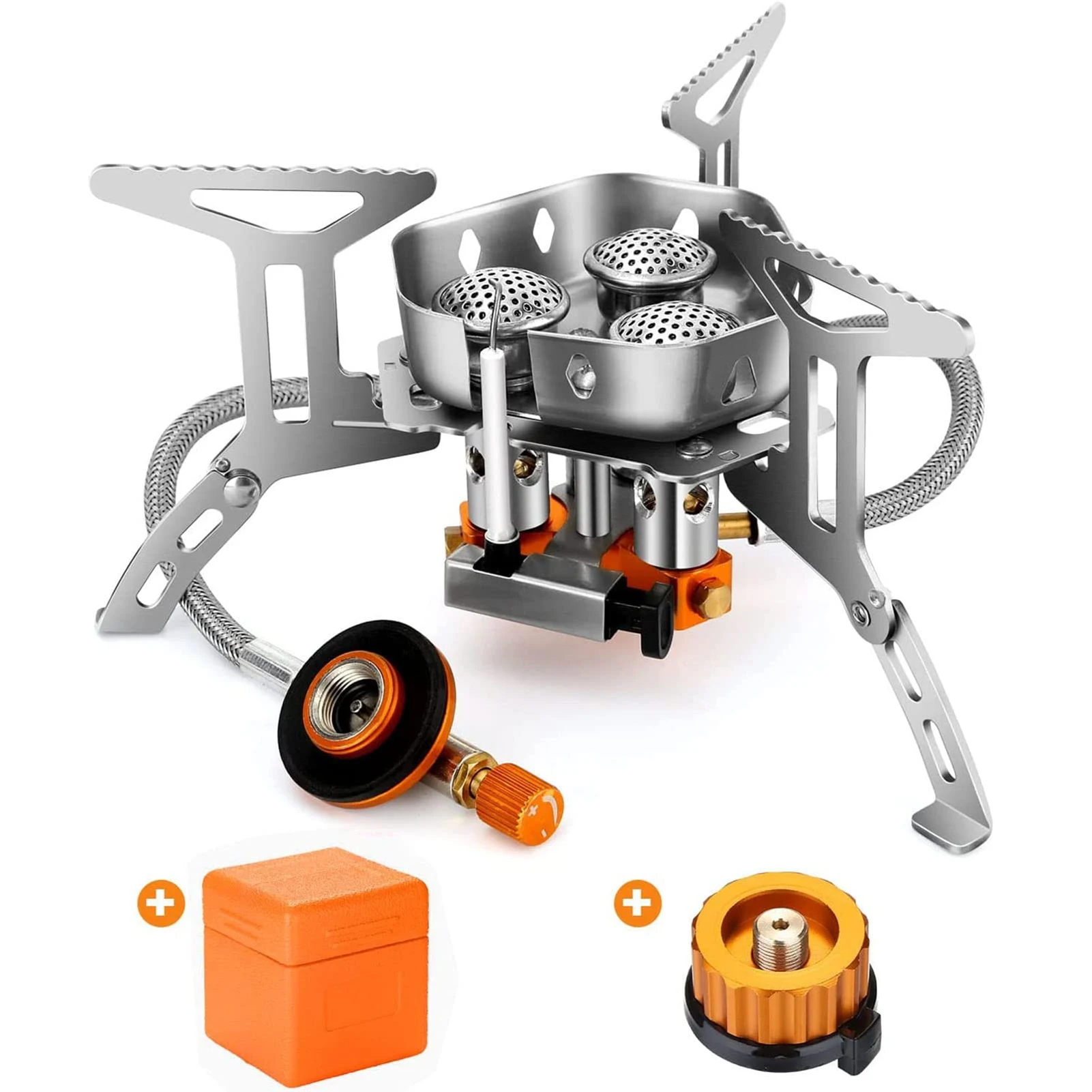 

New 6800W Windproof Camping Gas Stove Portable Outdoor Camping Furnace Folding Wild Camp Gas Burner Backpacking Stove for Hiking