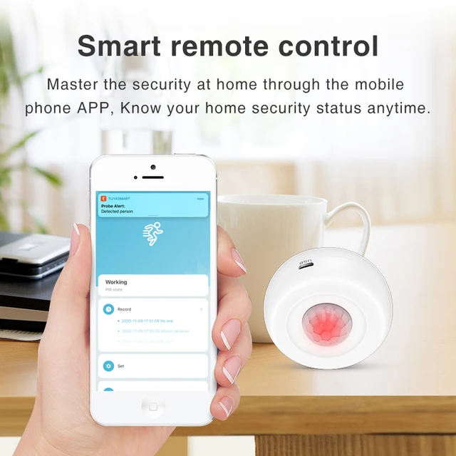 Tuya Smart WiFi Light + PIR Motion Sensor Smart Home Infrared Passive Detector App Real-time Control Support Alexa Google Home 5
