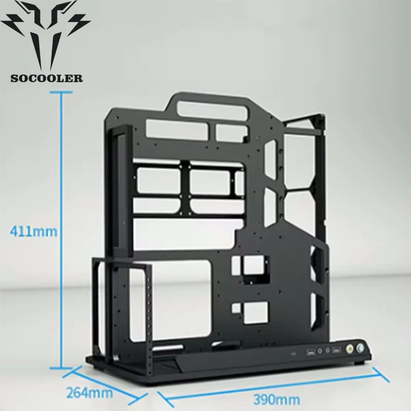 Socooler-PC用の水冷ラック,アルミニウム金属製のコンピューター