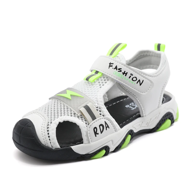 

Summer New Children's Sandals Anti-collision Baotou Beach Shoes Boys Hollow Outdoor Casual Shoes In The Big Children's Sandals 8