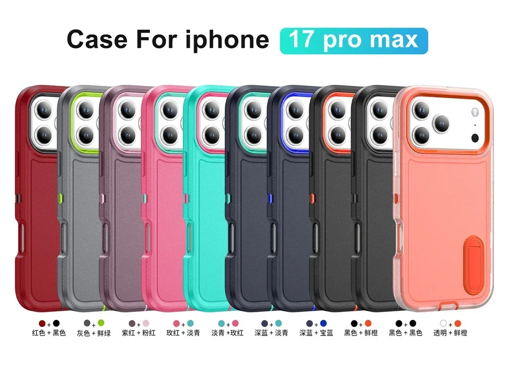 Rugged Armor Shockproof Kickstand Phone Case with Stand