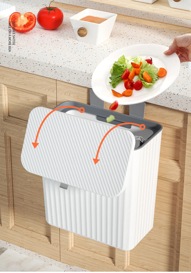 Poubelle suspendue murale de cuisine avec couvercle – acheter aux petits prix dans la boutique en ligne