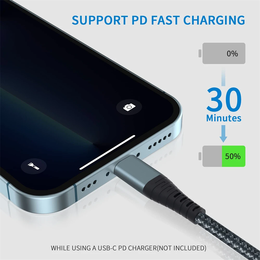 NNBILI USB C Cable For iPhone 14 13 12 11 pro Max XS PD 20W Fast Charging Cable Type C To iOS Date Wire For iPad Pro Data Cable Best Sellers In Phones Accessories