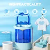 INTERGREAT Portable Washing Machine, 11 Lbs Mini Small Washer Machine, Single Tub Laundry Washer for Apartments, Dorms,Traveling 2
