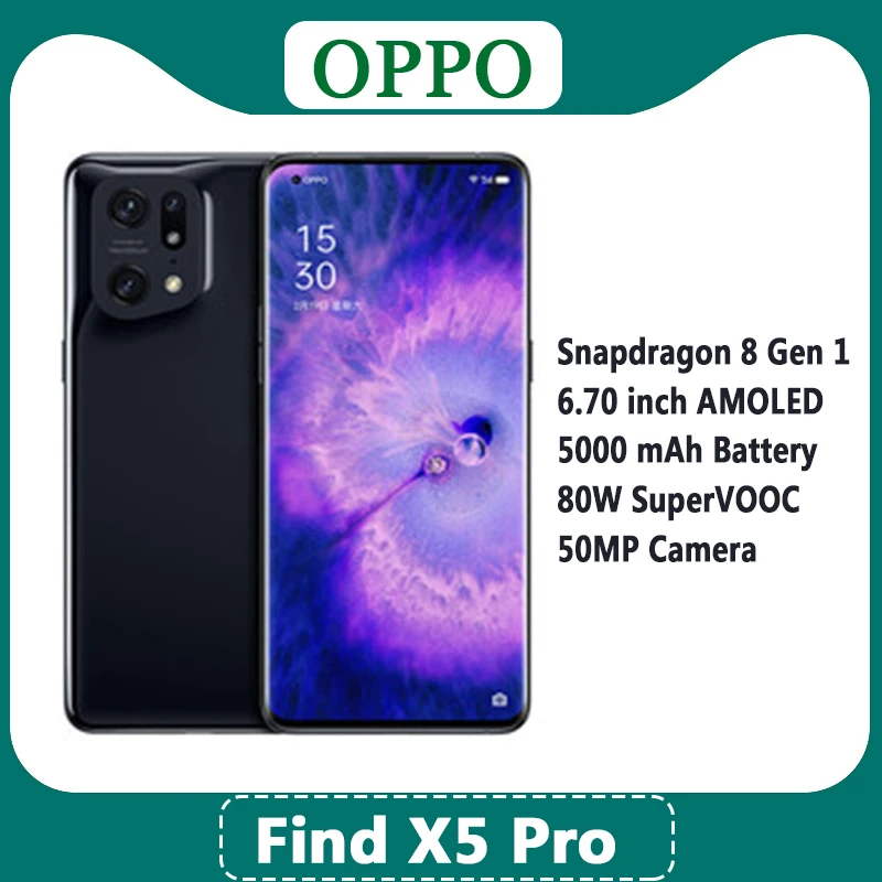 OPPO FIND X5 PRO 5G 12GB/512GB Snapdragon 8 Gen1 6.7 Screen 120HZ 50MP  FASTCH!