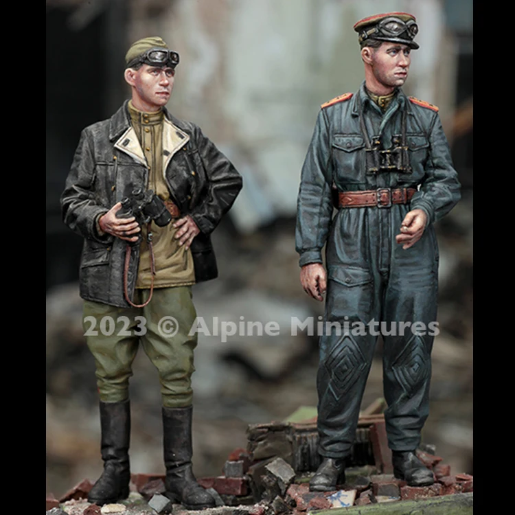 Figurines Résine Soldats Soviétiques WW2 échelle 1/35 - Lot De 3 Soldats Non Peints, Neuf