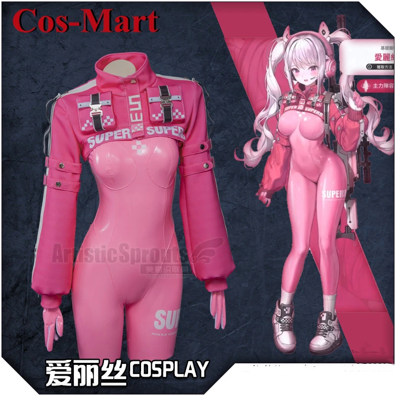 

Cos-Mart Hot Game NIKKE Alice Cosplay Costume Fashion Gorgeous Pink Combat Uniform Female Activity Party Role Play Clothing