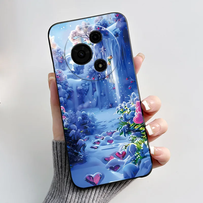 Aesthetic Cute Cat Astronaut Black Silicone Protective Phone Case Cover