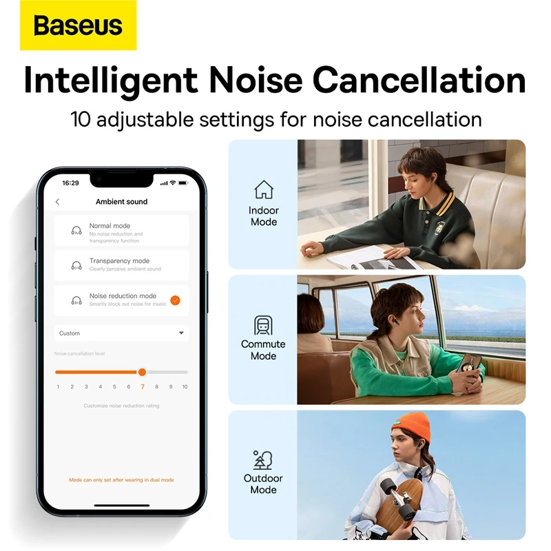 Baseus Bowie M2 ANC True Wireless Earbuds 3 Baseus ANC Earphone Bowie M2 Wireless Headphone Bluetooth 5 2 with 42dB Active Noise Cancellation 4.jpg Q90.jpg