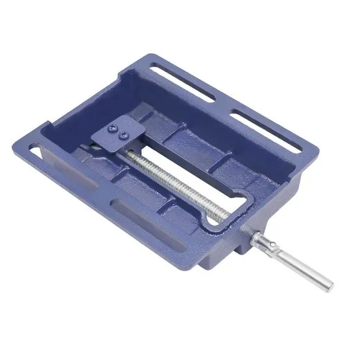 Robuster Bohrschraubstock, 12,7 cm, Gusseisen und Stahl 360 ° Schraubstange mit starker Klemmkraft für Holzbearbeitung und Metallbearbeitung – Detail 7