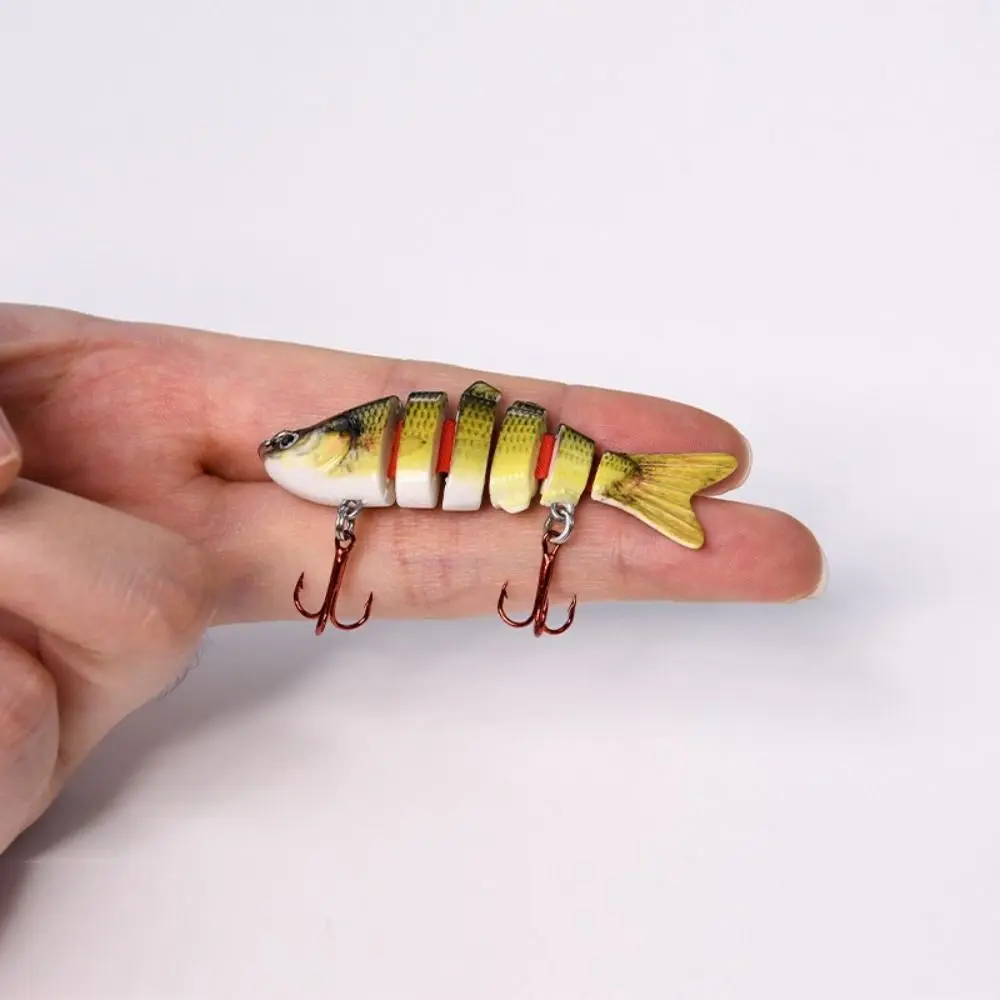 2024 Deep Diving 6 Segment Fishing Lures Bass Crankbaits Lifelike Eyes Bionic Bait 6cm 4.5g 5 Segment Plastic Hard Crank