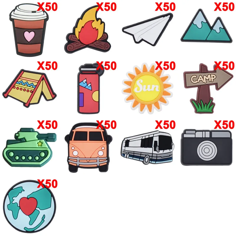 

Bulk Pins for Crocs Charms Shoes Accessories Camp Decoration Jeans Women Sandals Buckle Kids Favors Men Badges Boy Girl Gift