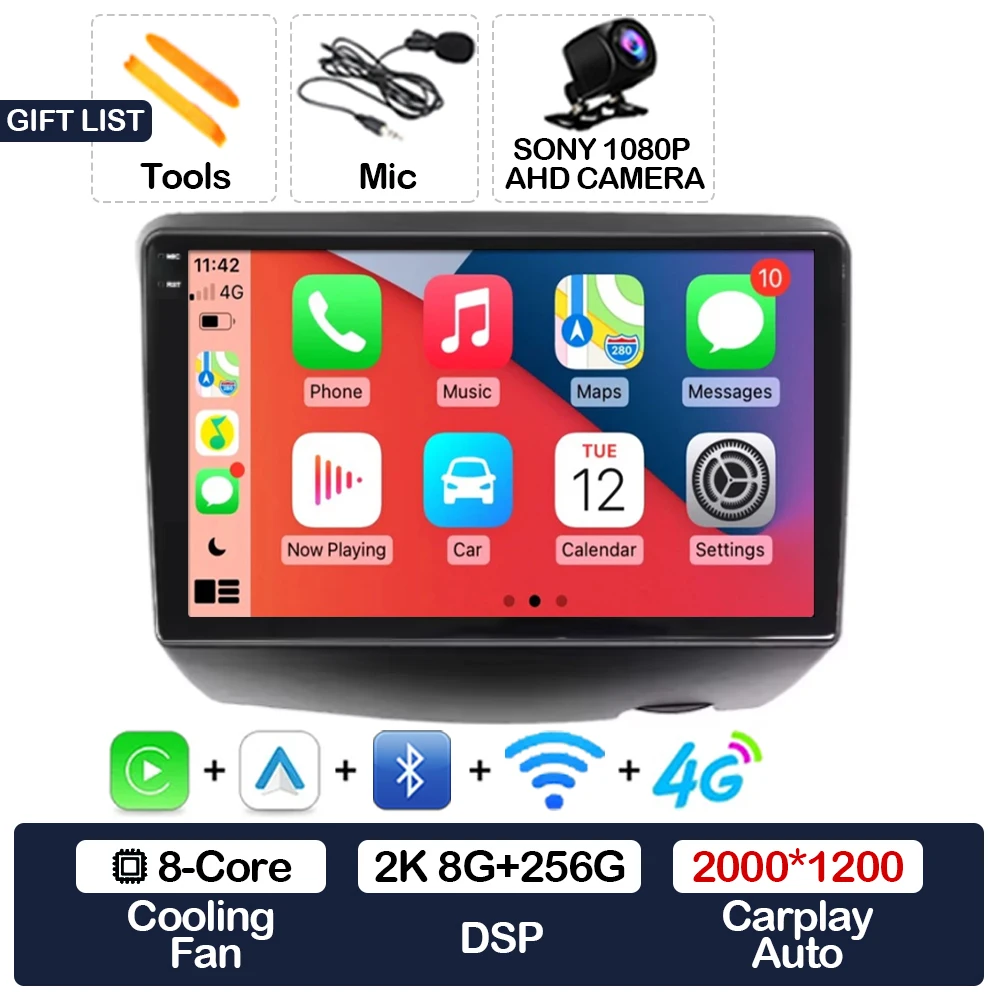 Roinvou 4G 64G Android 15 Autoradio pour Toyota Vitz XP10 Yaris Platz Echo 1999-2005 sans Fil Carplay Android Auto, 9'' Incell Écran Tactile Radio GPS Bluetooth FM RDS WiFi EQ SWC Caméra de