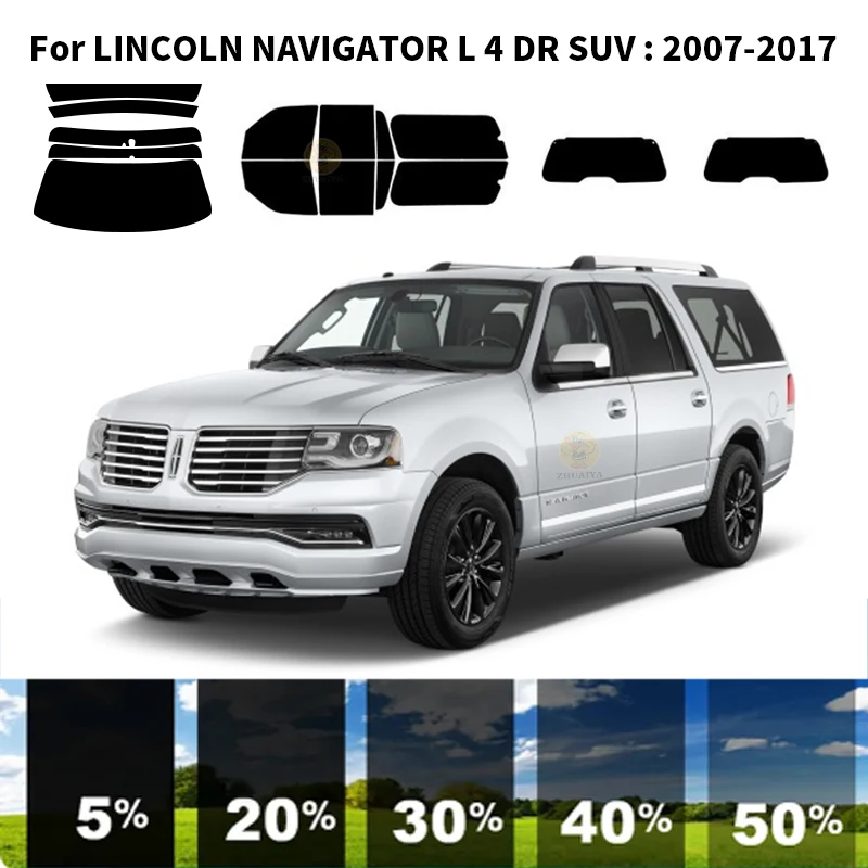 

Нанокерамическая Автомобильная УФ-пленка Precut для окон, автомобильная оконная пленка для LINCOLN NAVIGATOR L 4 DR SUV 2007-2017