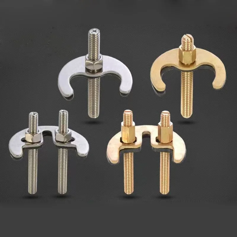 brass / stainless steel locking plate for basin faucet Horseshoe slices faucet base fixing parts