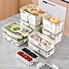 Refrigerator Fresh-Keeping Box, Kitchen Storage Box, Food Drain Box, Fruit And Vegetable Compartment Storage Box, Dust-Proof Box 3