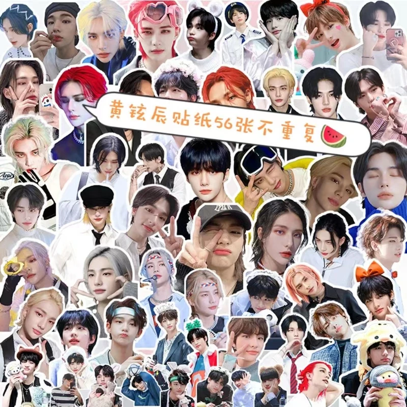 

56PC/SET Straykids Hwang Hyun-jin Magazine Cover Poster Stickers HJ-soul Hand Account Materials Notebook Cup Phone DIY Sticker