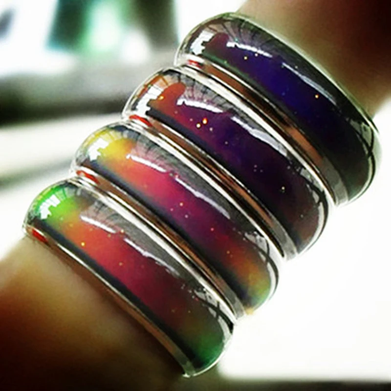 1pc Stainless Steel Mood Ring Changing