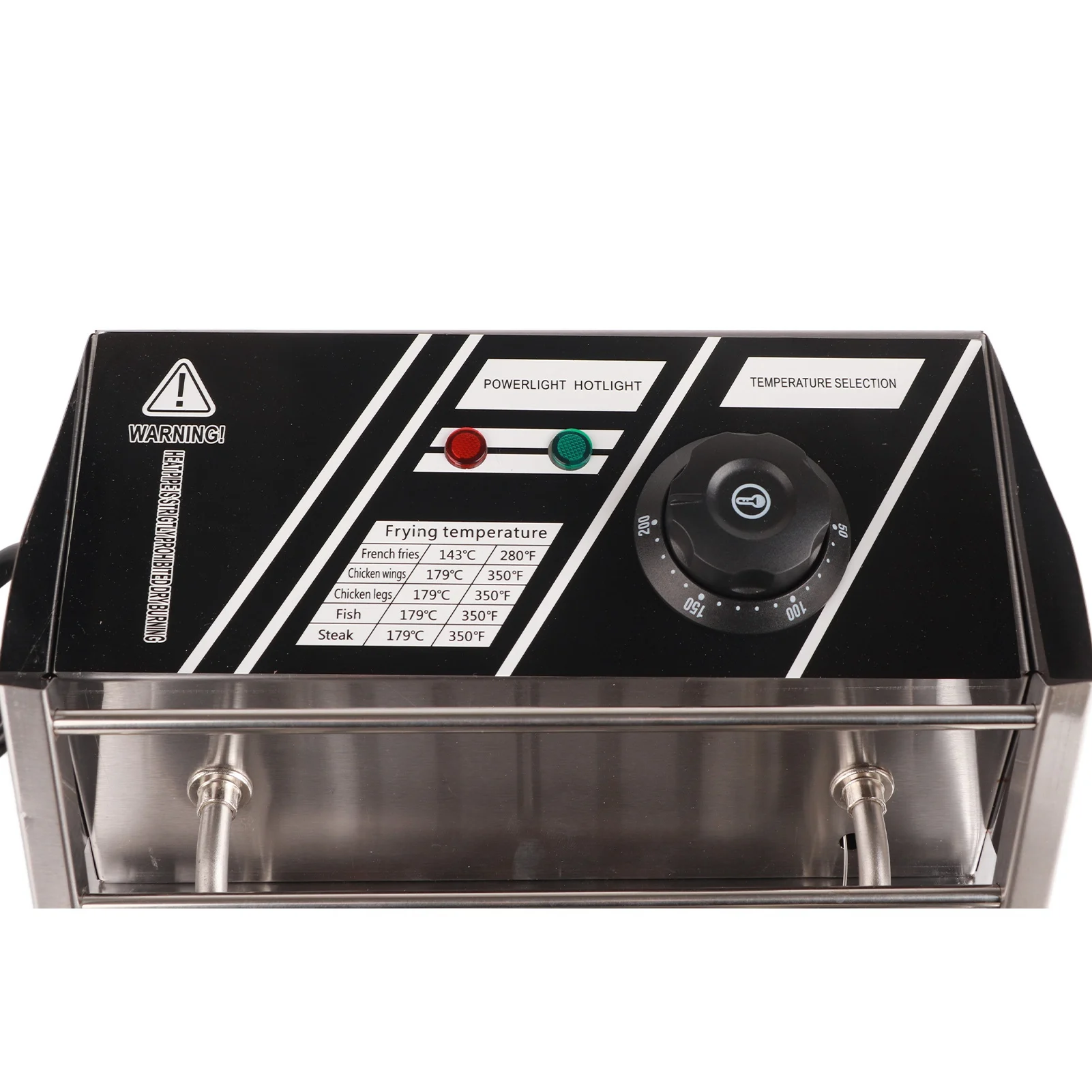 Electric Deep Fryer Professional Adjustable Temperature Stainless Steel Deep Fryer with Lid Basket for Commercial Use 6L